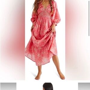 Free people golden hour pink dress. Size large NWT